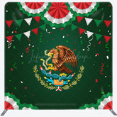 Lofaris Green Mexico National Emblem Square Tension Backdrop